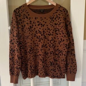 J. Jill Brown and Black Patterned Sweater